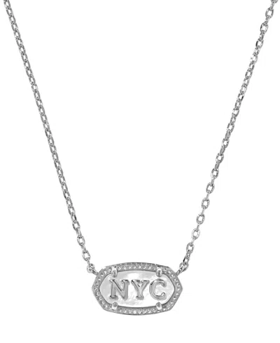 Kendra Scott Elisa Nyc 14k Gold-plated Short Pendant Necklace In Silver