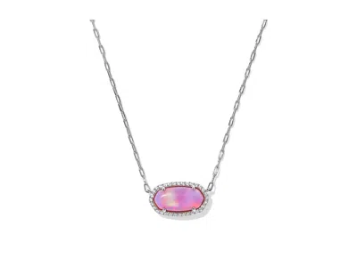 Kendra Scott Elisa Pave Frame Short Pendant In Pattern