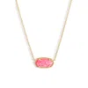 Kendra Scott Elisa Pendant Necklace In Gold Bright Pink Kyocera Opal