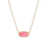 Kendra Scott Elisa Pendant Necklace In Gold Pink Kyocera Opal