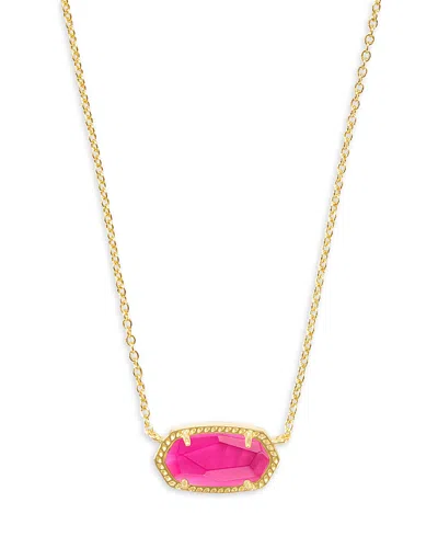 Kendra Scott Elisa Gold Pendant Necklace In Azalea Illusion In Multi
