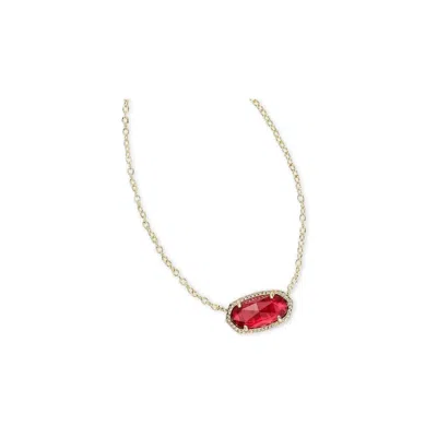 Kendra Scott Elisa Pendant Necklace In Berry - In Red