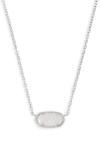 Kendra Scott Elisa Pendant Necklace In Iridescent Drusy/silver