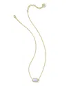 Kendra Scott Elisa Short Pendant Necklace In Lilac Kyocera Opal In Gold