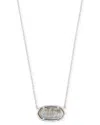 Kendra Scott Elisa Silver Labradorite Pendant Necklace In Silver