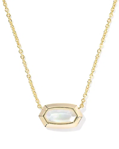 Kendra Scott Elisa Stone Bezel Pendant Necklace, 16-19 In Multi