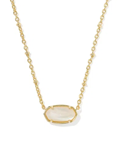 Kendra Scott Elisa Tiger Stripe Openwork Stone Pendant Necklace, 16-19 In Gold