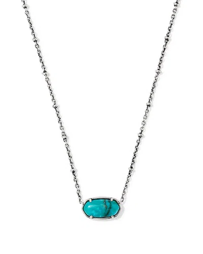 Kendra Scott Elisa Tiger Stripe Openwork Stone Pendant Necklace, 16-19 In Metallic