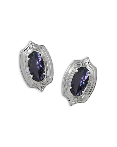 Kendra Scott Ellie Stepped Frame Mother Of Pearl Stud Earrings In Metallic