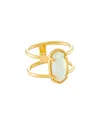 Kendra Scott Elyse 18k Over Silver Princess Mia Sterling Opal Ring In Gold