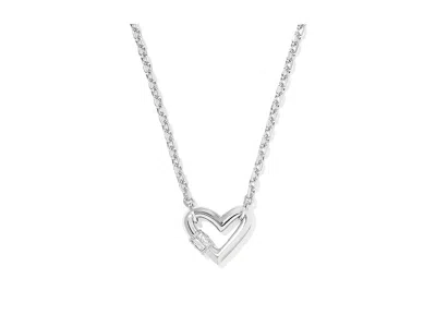Kendra Scott Emery Heart Short Pendant In Metallic