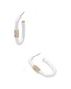 Kendra Scott Emery Pave Link Hoop Earrings In Metallic