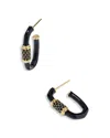 Kendra Scott Emery Pave Link Hoop Earrings In Black