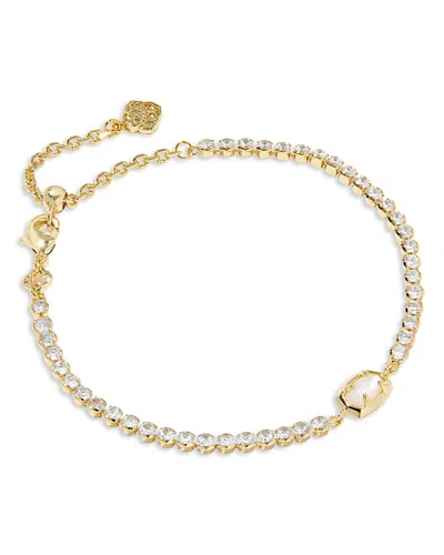 KENDRA SCOTT EMILIE CUBIC ZIRCONIA & MOTHER OF PEARL TENNIS BRACELET