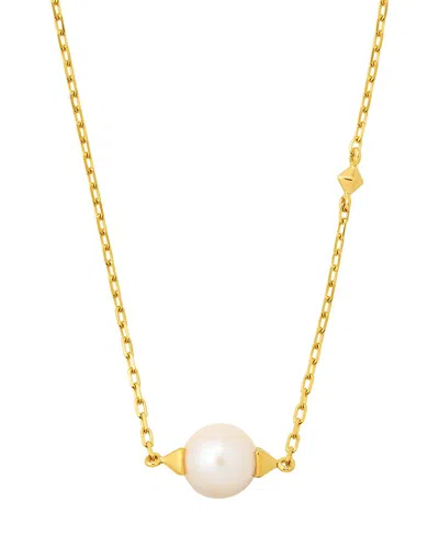 Kendra Scott Emmaline 18k Over Silver 7.00mm Pearl Pendant Necklace In Gold