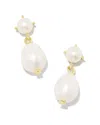 Kendra Scott Eve 14k Plated Pearl Drop Earring In Gold