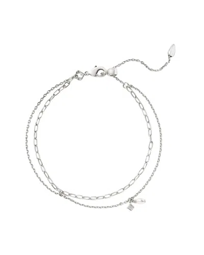 Kendra Scott Eve Pearl Multi Strand Bracelet In Brown