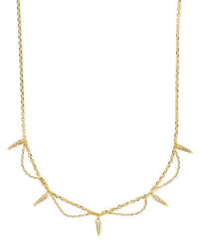 Kendra Scott Fate Crystal Spike Statement Necklace, 16 In Gold