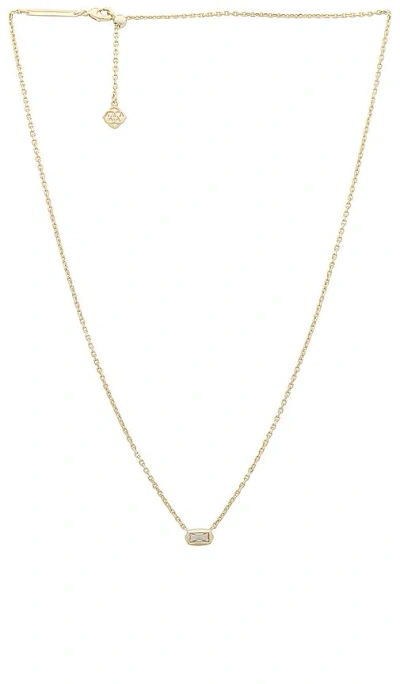 Kendra Scott Fern Pendant Necklace In Gold & White Crystal