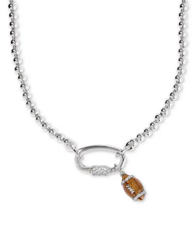 Kendra Scott Football Metal Strand Necklace, 17" In Blue