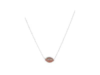 Kendra Scott Football Short Pendant In Silver