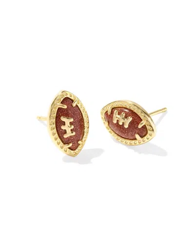 Kendra Scott Football Stud Earrings In Gold