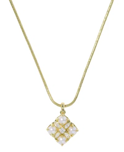 Kendra Scott Freshwater Pearl Dira Pendant Necklace In Gold