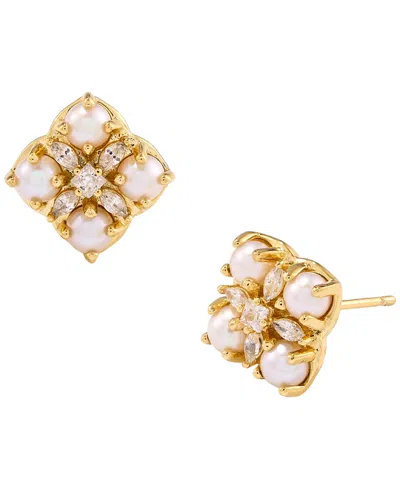 Kendra Scott Freshwater Pearl Dira Stud Earrings In Gold