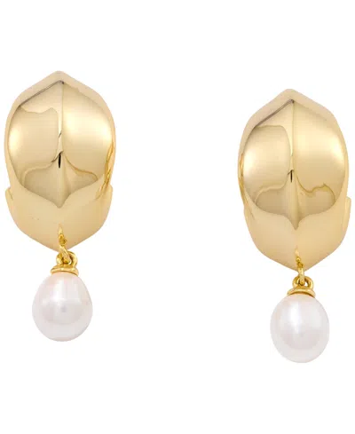 Kendra Scott Freshwater Pearl Small Oakland Huggie Earrings In Gold