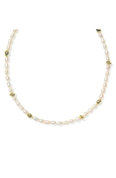 Kendra Scott Gabriella Cultured Freshwater Pearl Strand Necklace In White