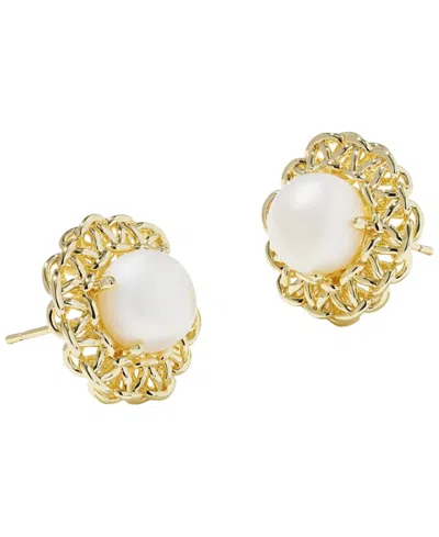 Kendra Scott Gabriella Freshwater Cultured Pearl Stud Earrings In Orange