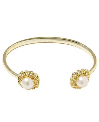 Kendra Scott Gabriella Freshwater Imitation Pearl Cuff Bracelet In Gold