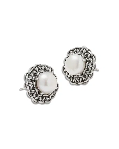 Kendra Scott Gabriella Pearl Stud Earrings In Metallic