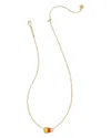Kendra Scott Gemstone Candy Corn Adjustable Pendant Necklace, 16-19 In Gold