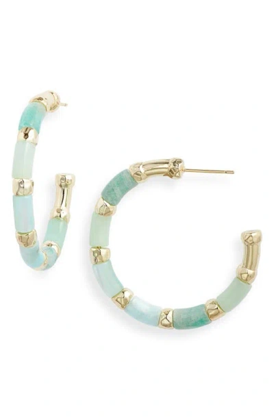 Kendra Scott Gigi Hoop Earrings In Gold Blue Mix