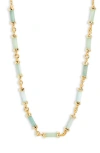 Kendra Scott Gigi Necklace In Gold Blue Mix