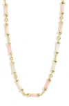 Kendra Scott Gigi Necklace In Gold Pink Mix
