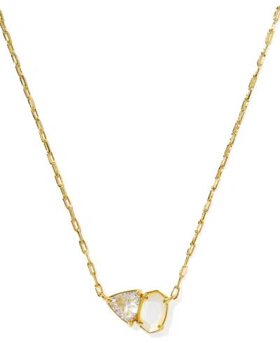 Kendra Scott Gold Plated Glass-stone Pendant Necklace