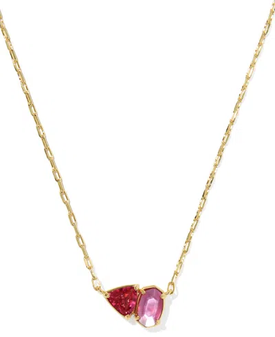 Kendra Scott Gold Plated Glass-stone Pendant Necklace