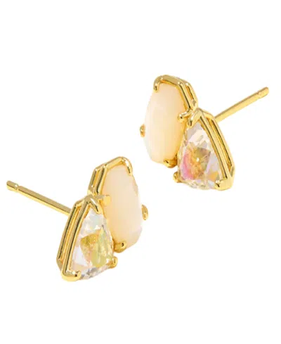 Kendra Scott Gold Plated Glass-stone Stud Earrings