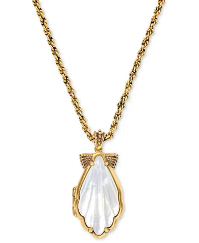 Kendra Scott Gold-tone Alexa Locket Short Pendant 19" Necklace
