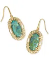 Kendra Scott Dani Deep Aqua Illusion Figaro Frame Drop Earrings In Green