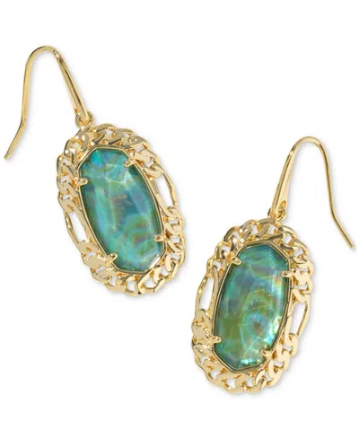 KENDRA SCOTT GOLD-TONE DANI FIGARO FRAME DROP EARRINGS