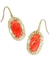 Kendra Scott Gold-tone Dani Figaro Frame Drop Earrings In Orange