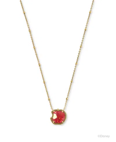 Kendra Scott Gold-tone Disney Snow White Apple Pendant Necklace, 14" + 5" Extender