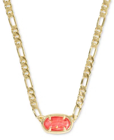 Kendra Scott Gold-tone Elisa Figaro Chain Short Pendant Necklace, 16" + 3" Extender