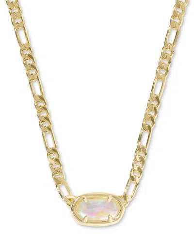 KENDRA SCOTT GOLD-TONE ELISA FIGARO CHAIN SHORT PENDANT NECKLACE, 16" + 3" EXTENDER