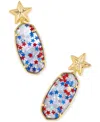 Kendra Scott Gold-tone Glitter Star Illusion Elle Drop Earrings In Gold