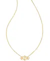 Kendra Scott Gold-tone Lindy Rae Elisa 17-2/5" Short Pendant Necklace In Gold White