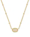 Kendra Scott Elisa Mini Pendant Necklace In Gold,dichroic Glass